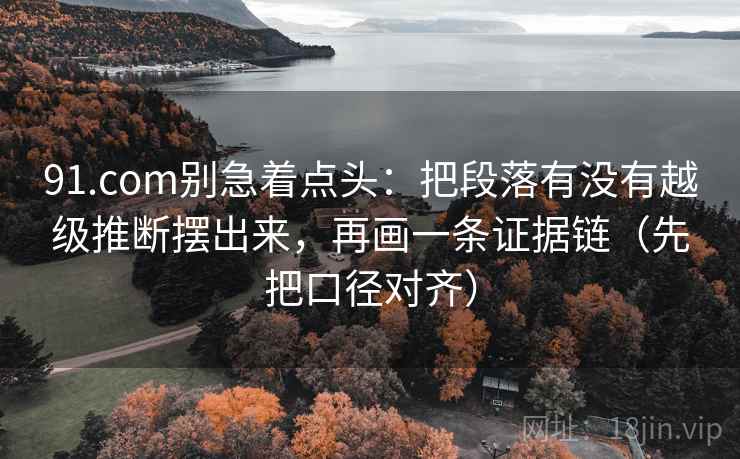 91.com别急着点头：把段落有没有越级推断摆出来，再画一条证据链（先把口径对齐）
